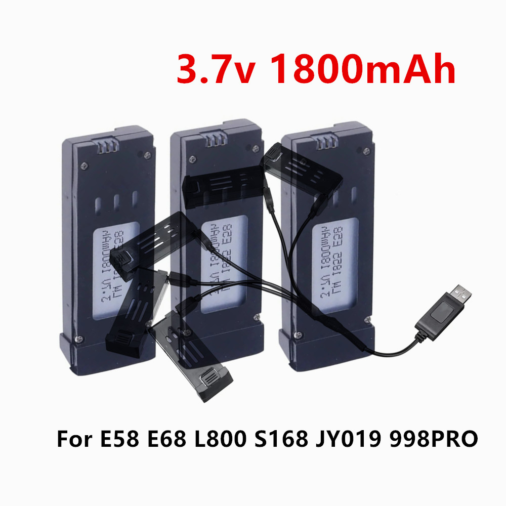 Batería de Litio de 3.7V 1800m - Eachine Drone E58 reseña y precio
